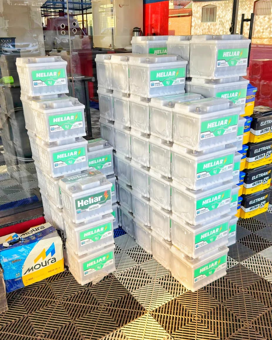 Estoque de Baterias Heliar da Empresa Batersom Ribeirão Preto